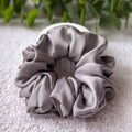 Grey  Silk Scrunchies