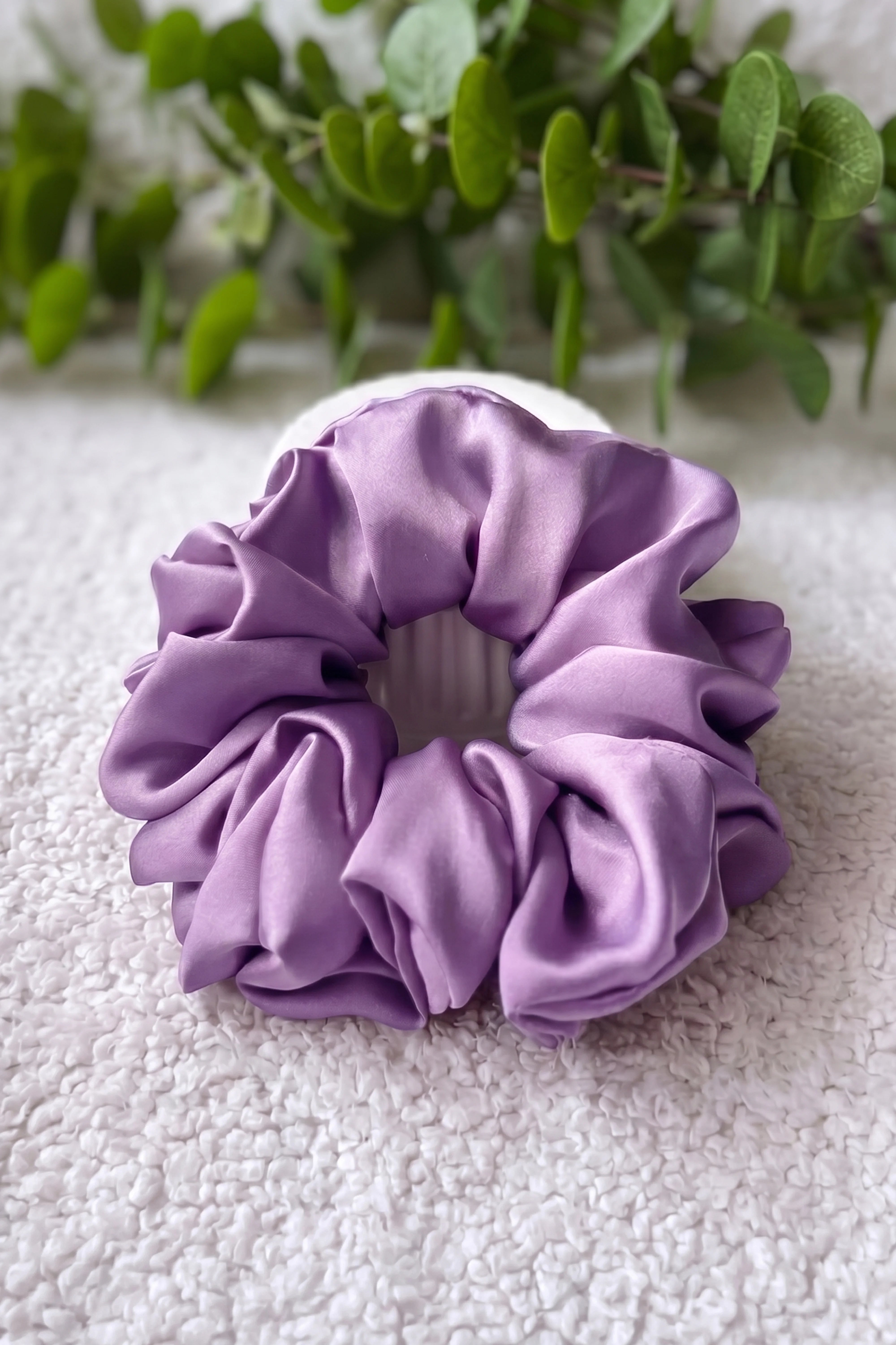 Lavender Silk Scrunchies