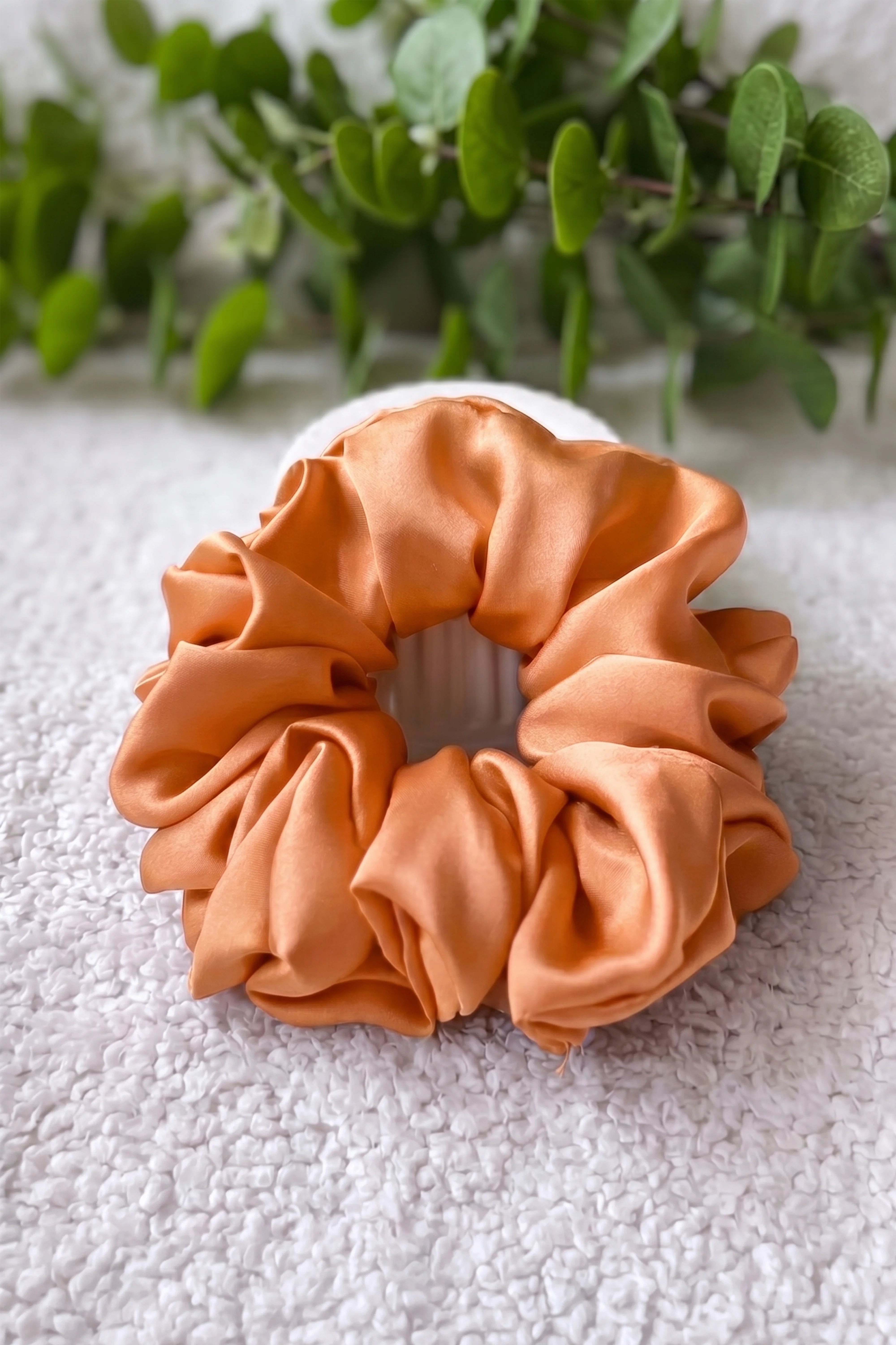 Light orange  Silk Scrunchies