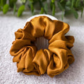 Mustard Silk Scrunchies