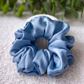 Powder Blue Silk Scrunchies