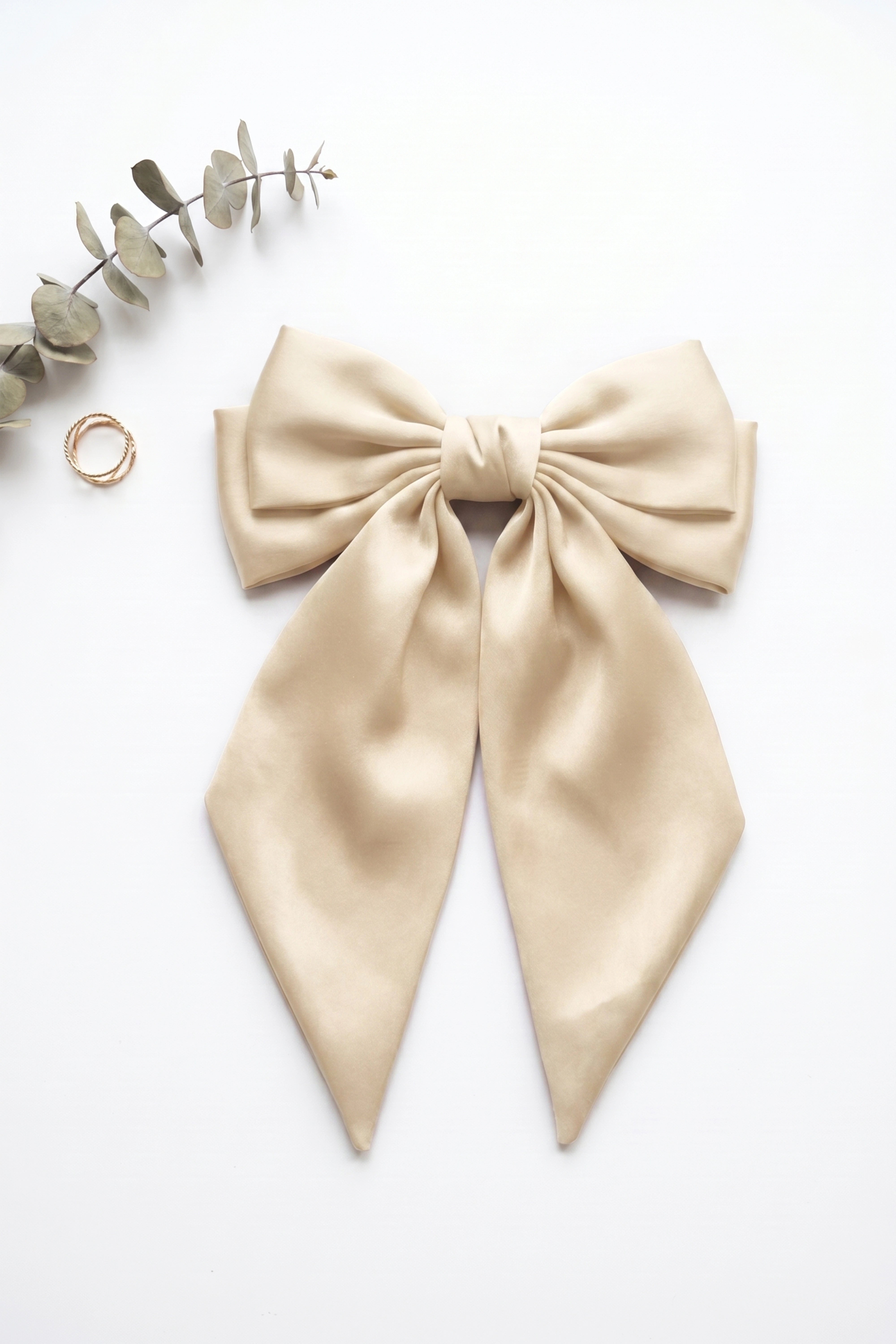 Cream Bow Hair Pins