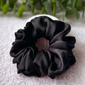 Black Silk Scrunchies