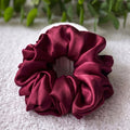 Burgundy Silk Scrunchies