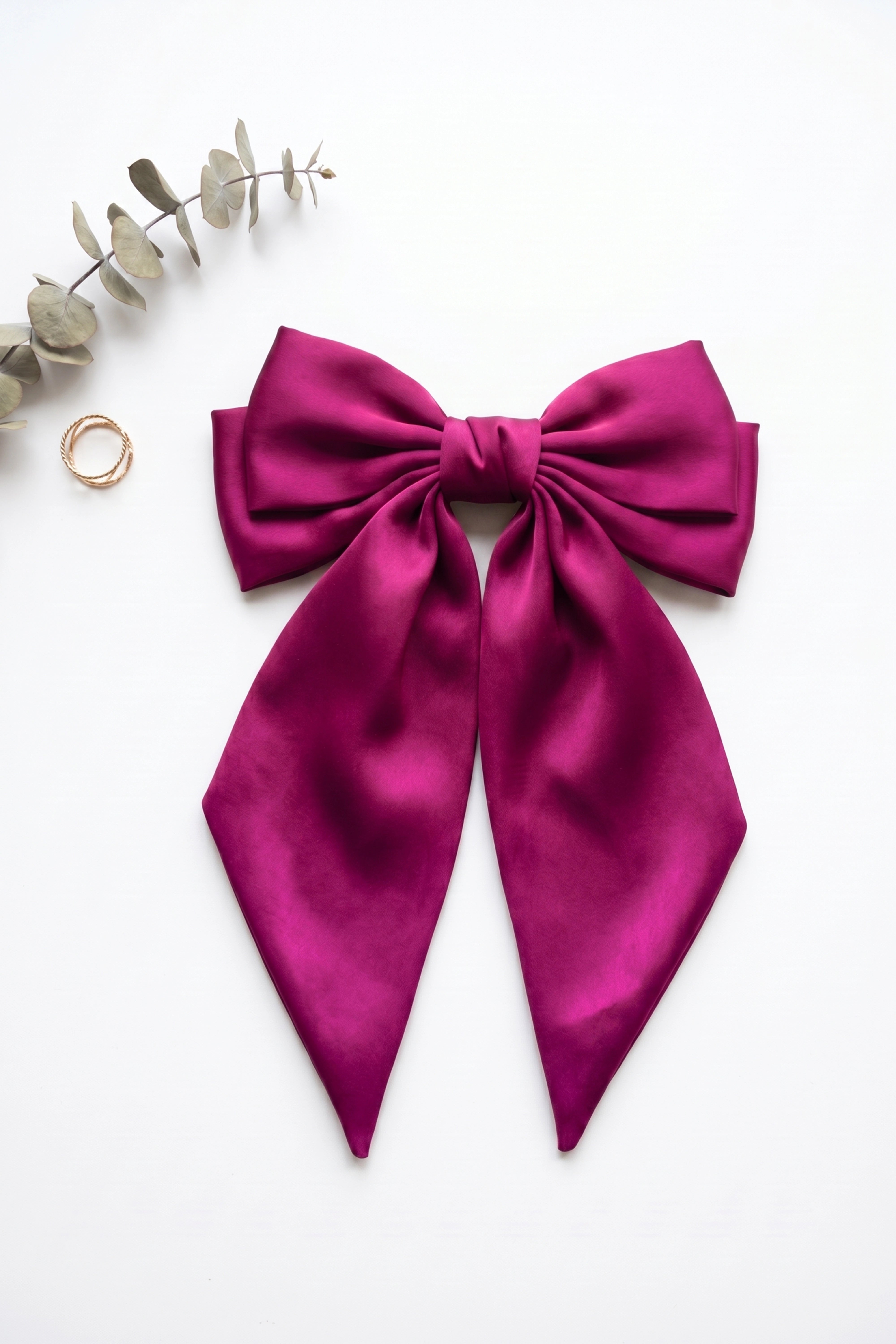 Magenta Bow Hair Pins