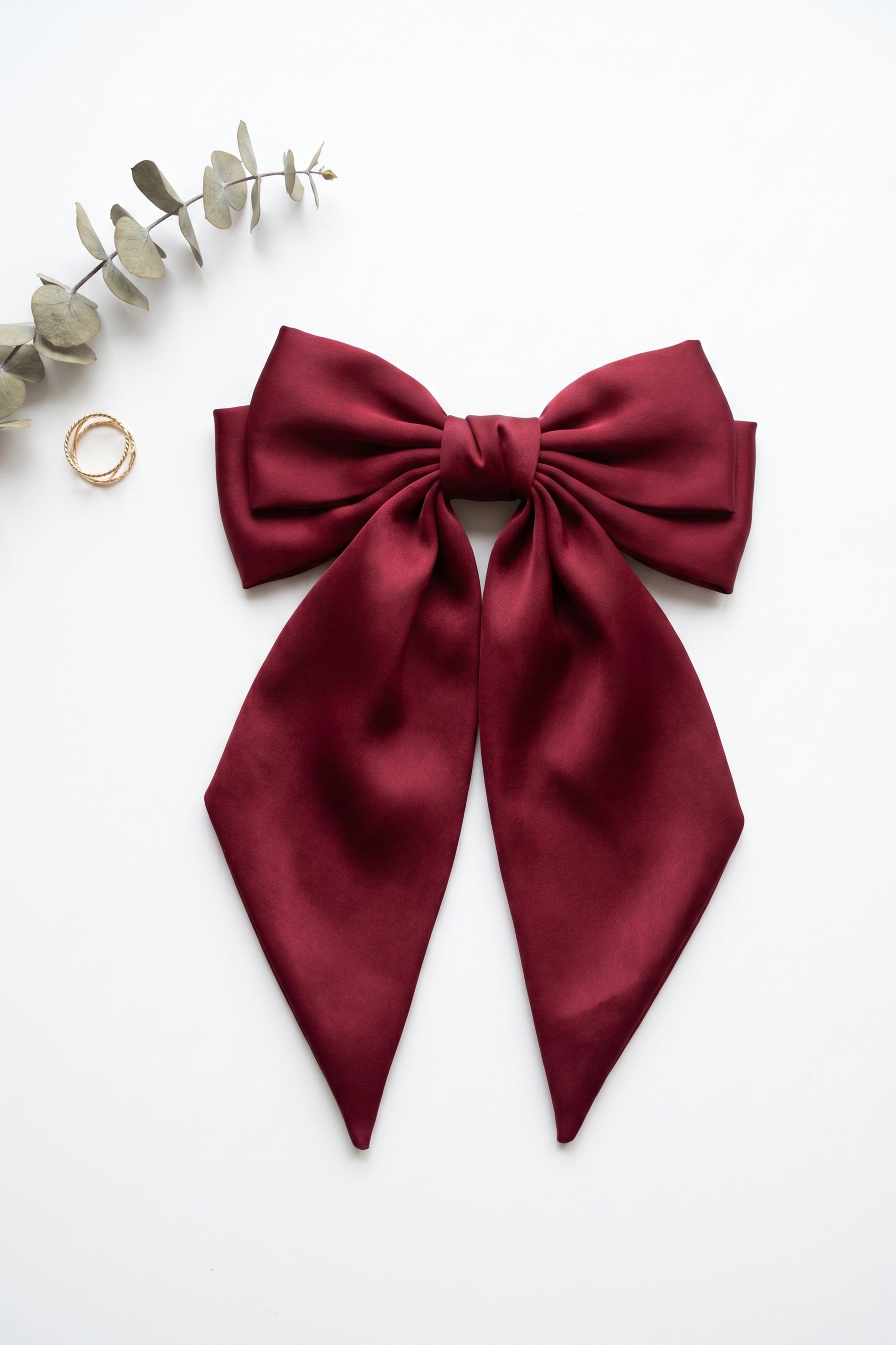 Maroon Bow Hair Pins