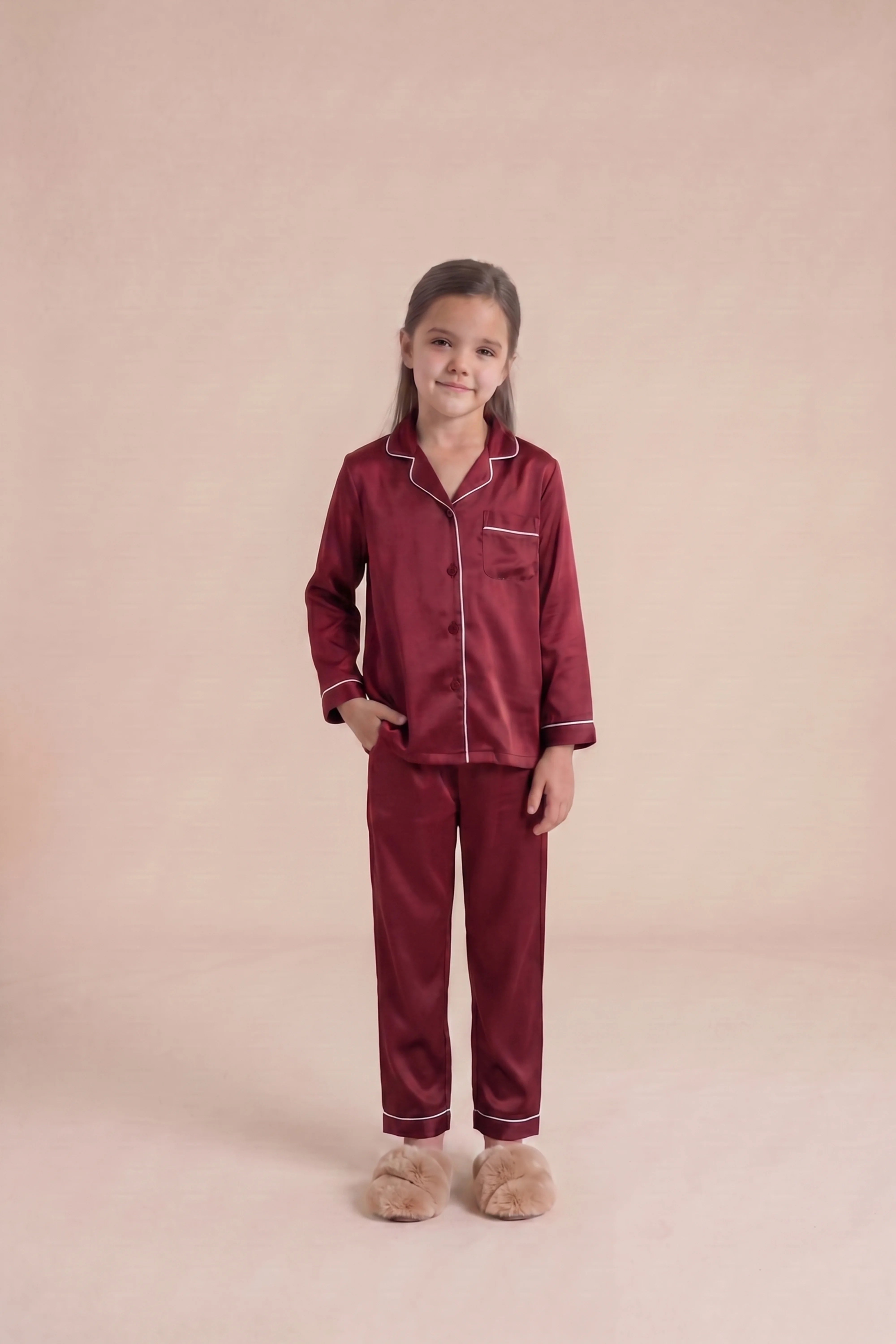 Maroon Night Wear Set