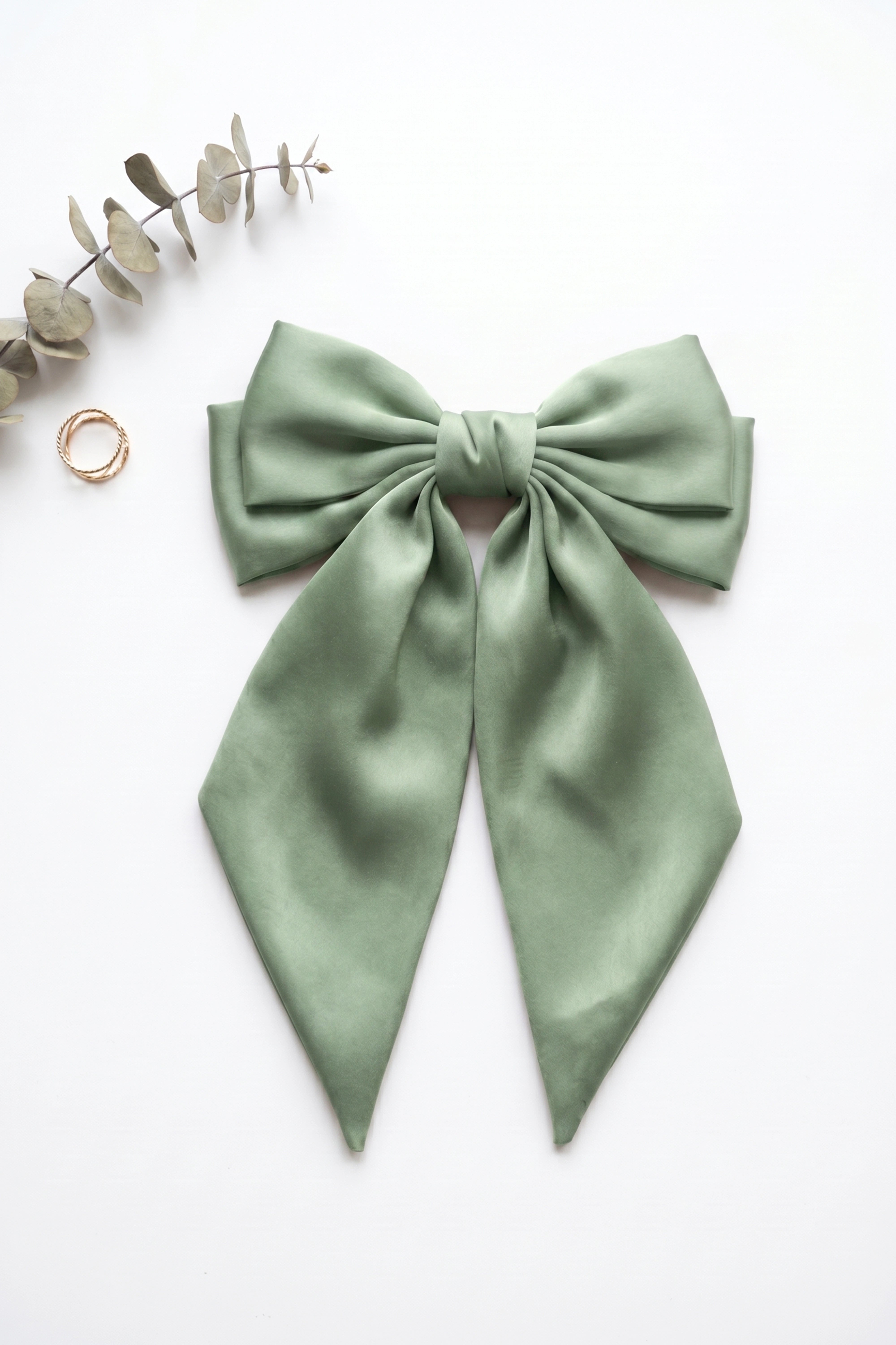 Mint Green Bow Hair Pins