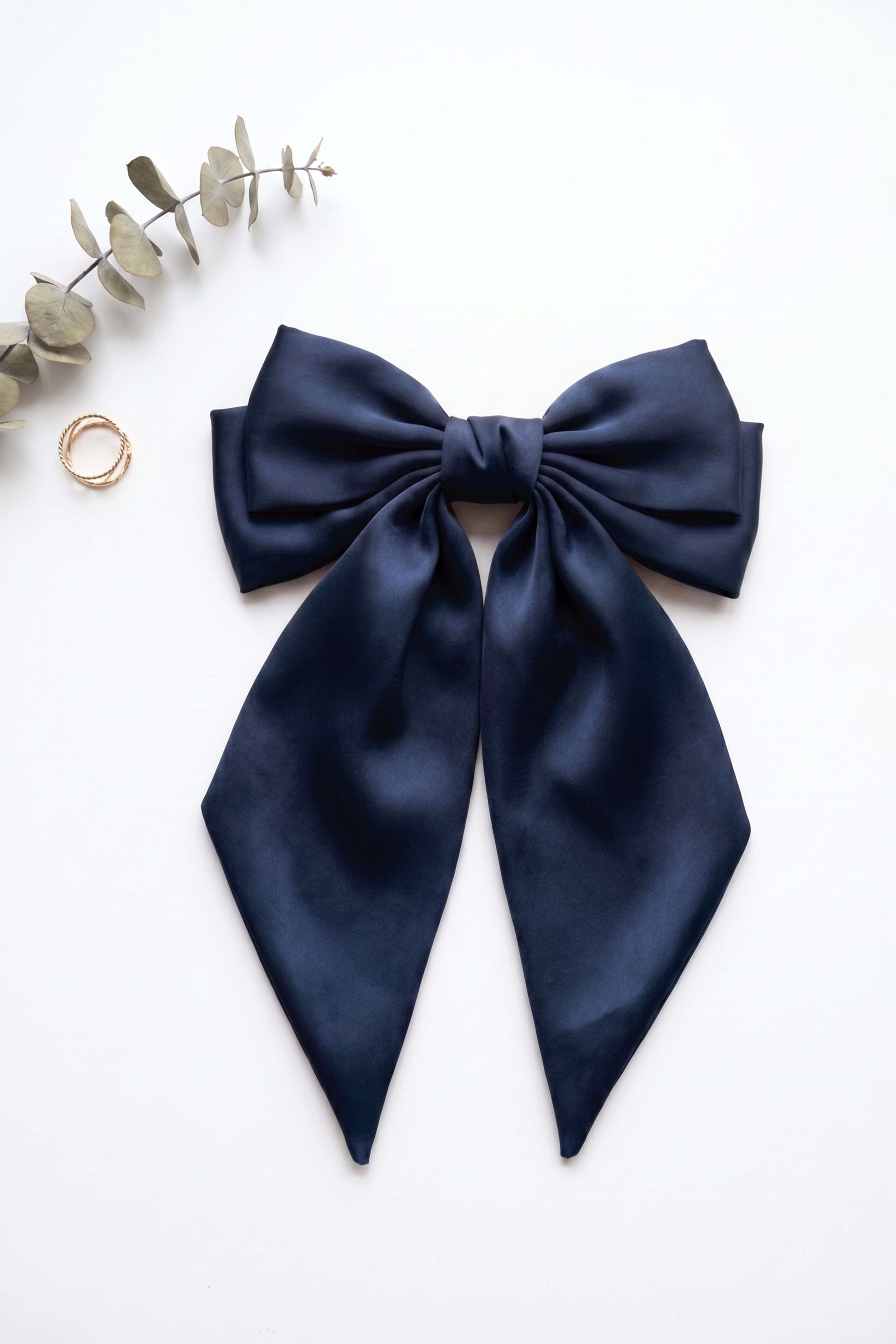 Navy Blue Bow Hair Pins