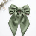 Olive Green Bow Hair Pins