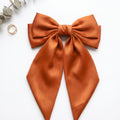 Orange Bow Hair Pins