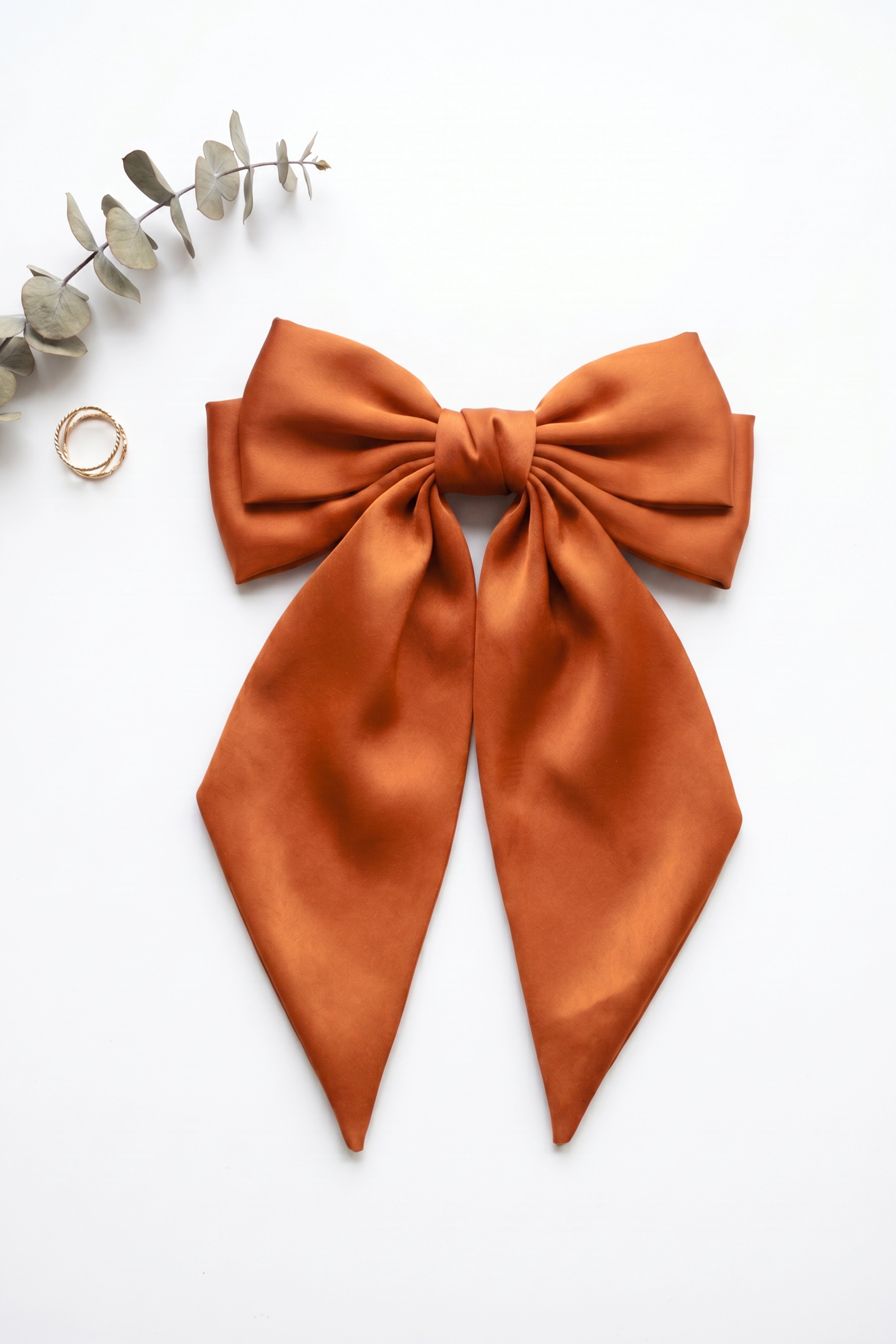 Orange Bow Hair Pins