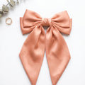 Peach Bow Hair Pins