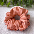 Peach Silk Scrunchies