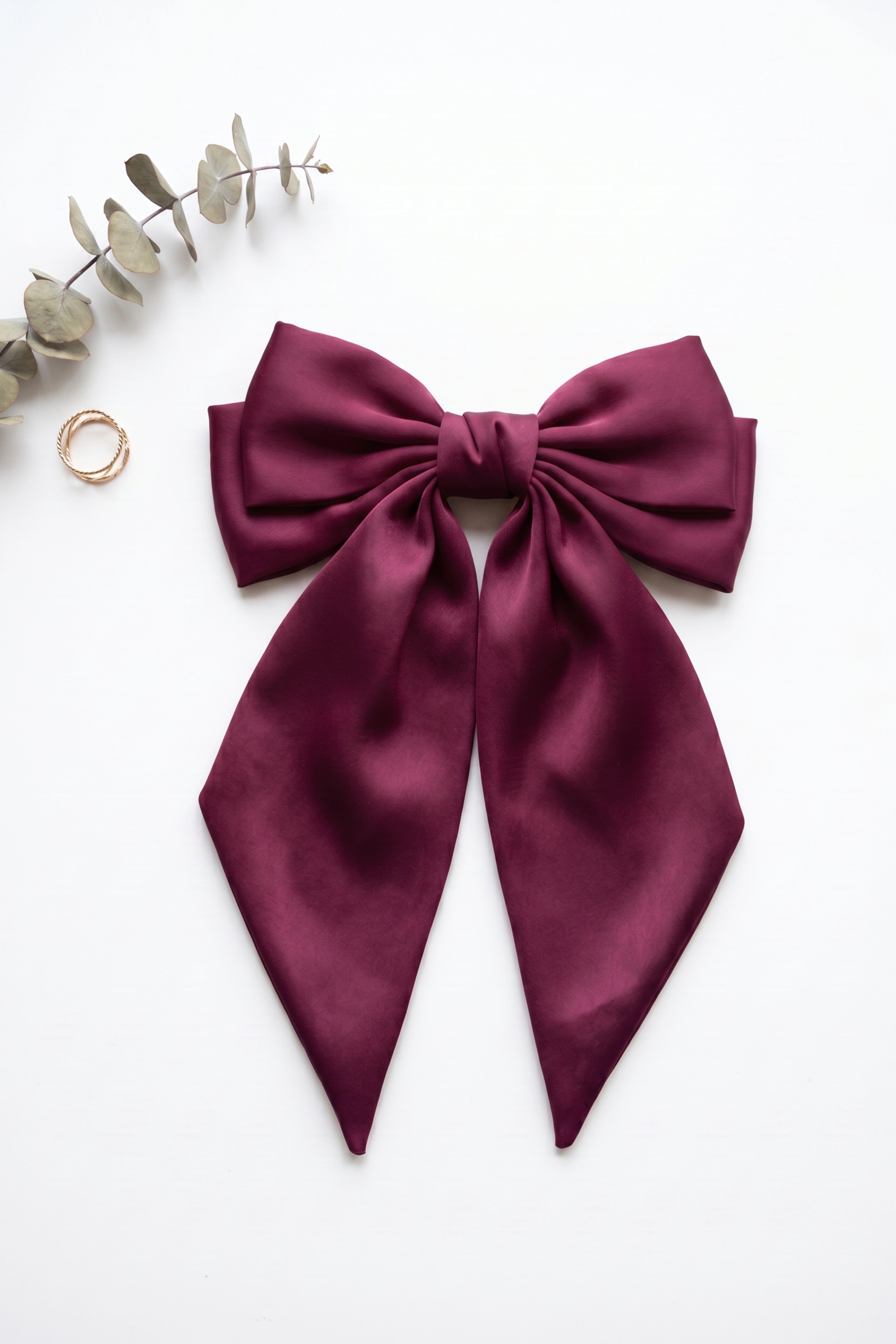 Plum Bow Hair Pins