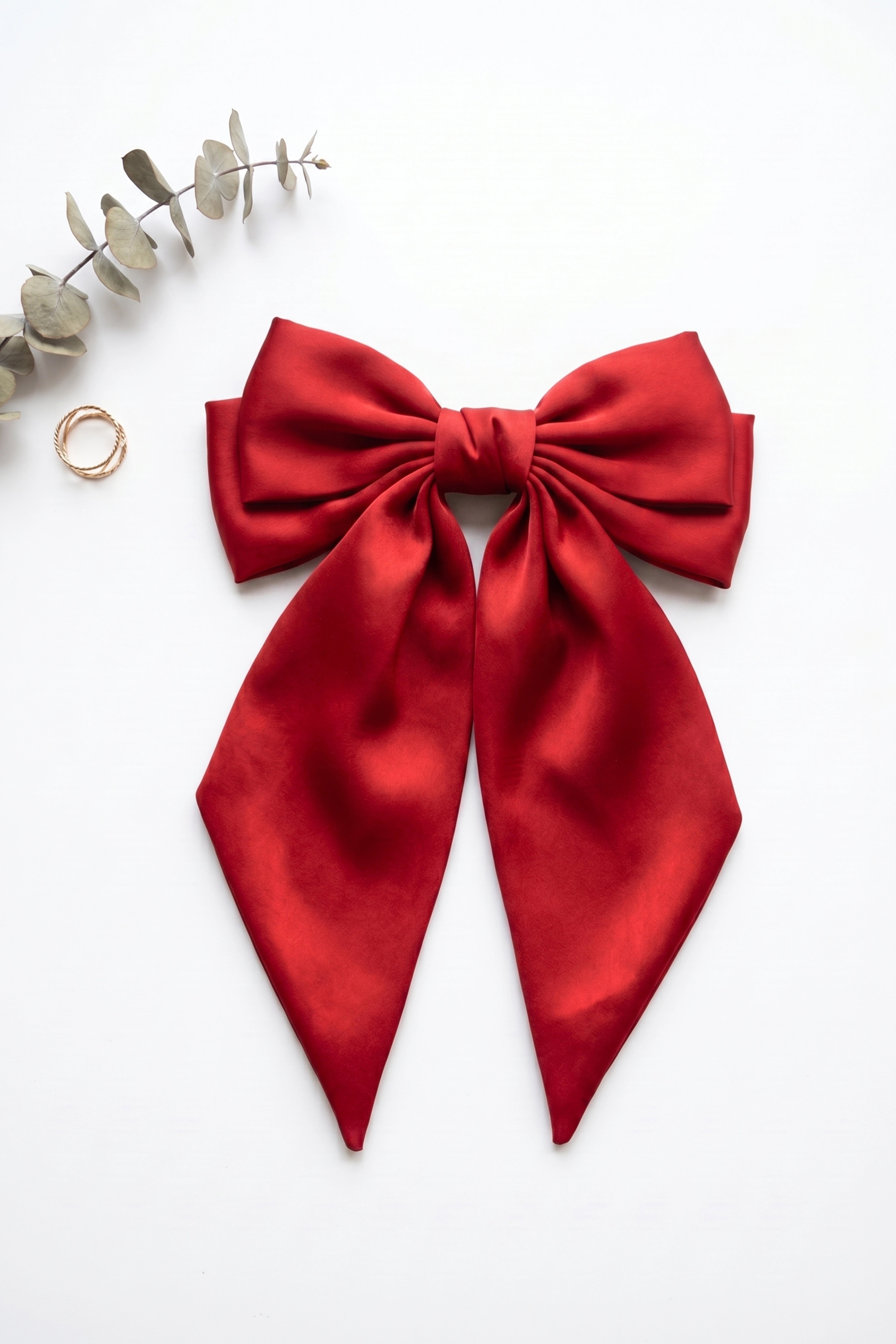 Red Bow Hair Pins