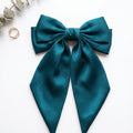 Teal Bow Hair Pins
