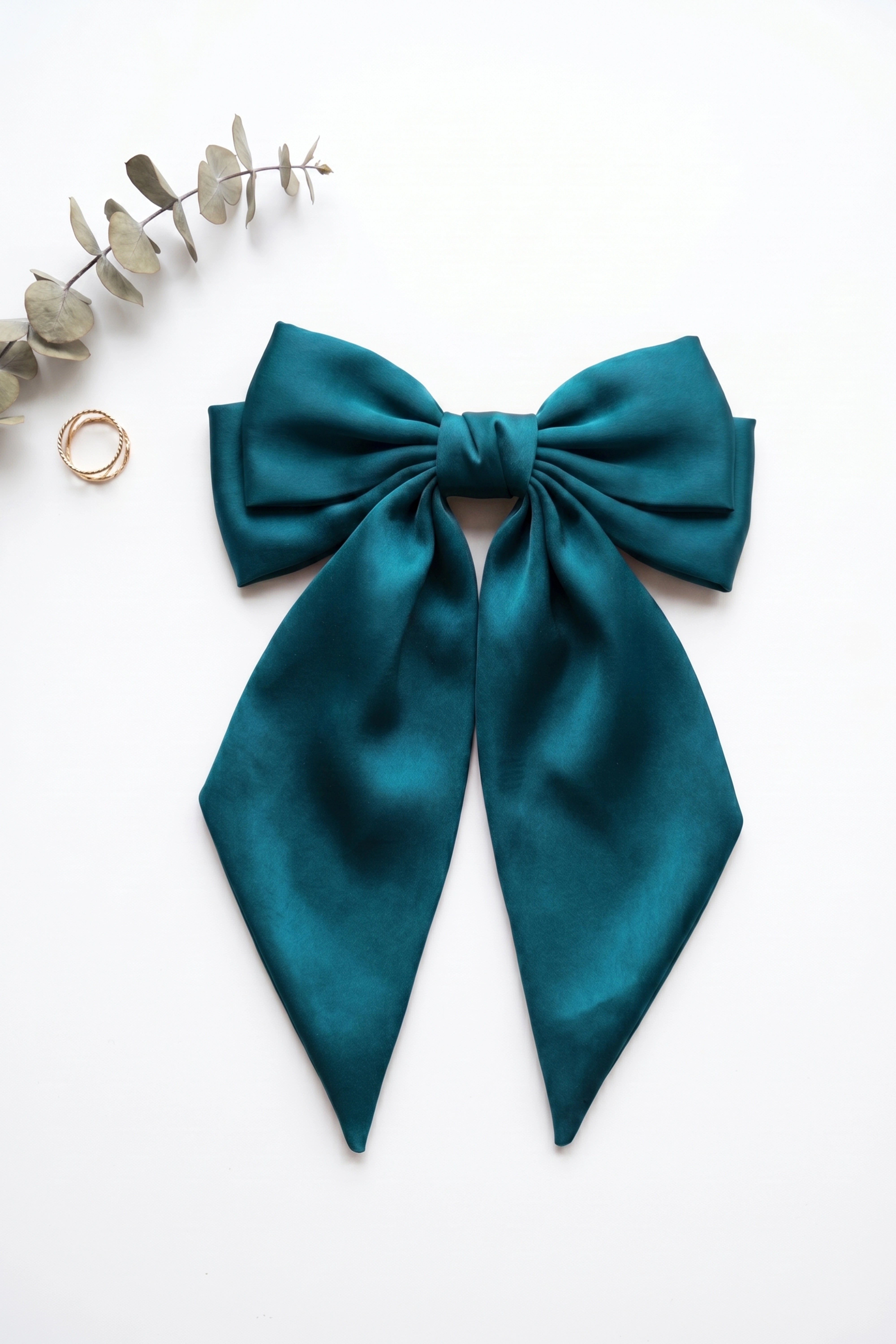 Teal Bow Hair Pins