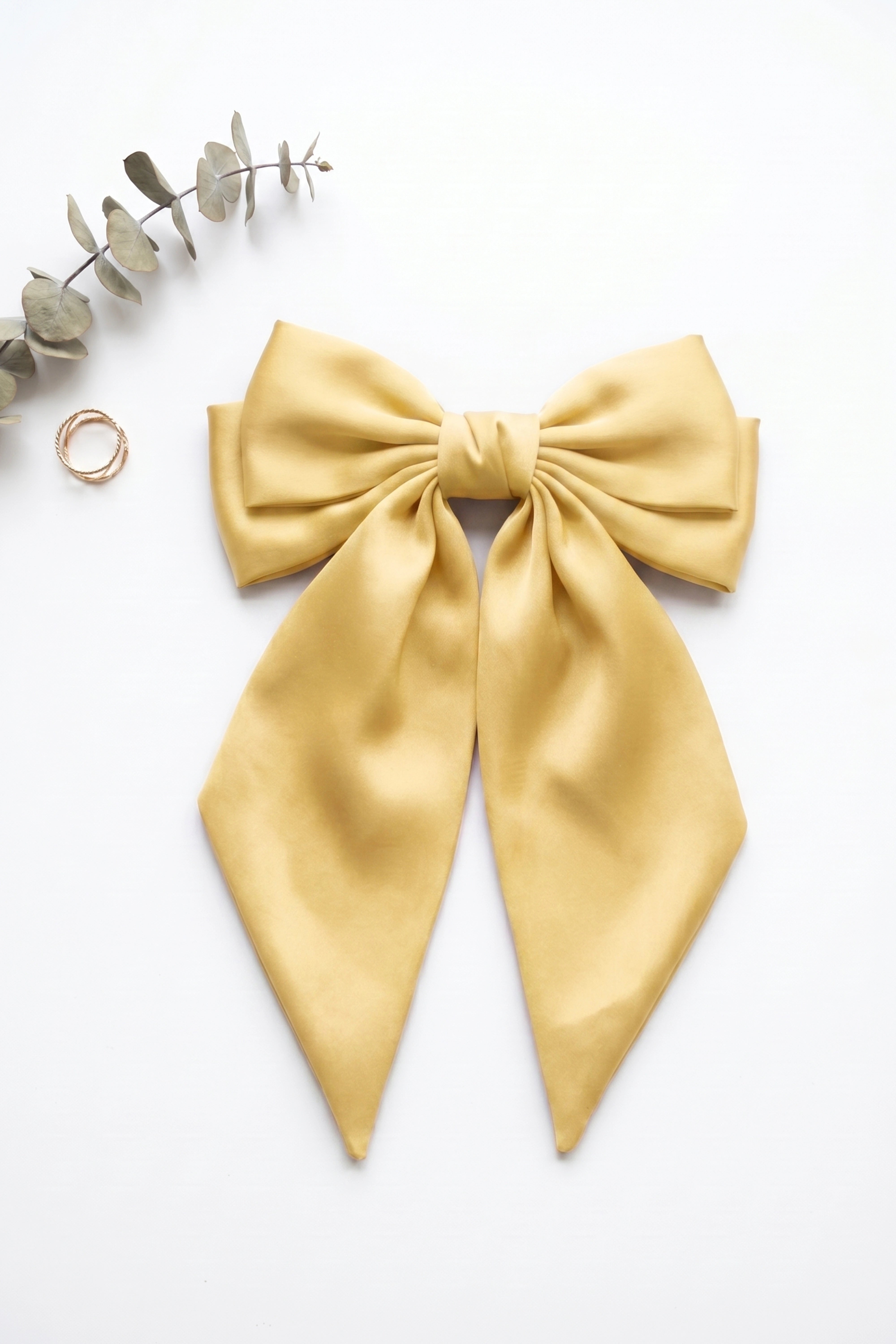 Light Yellow Bow Hair Pins